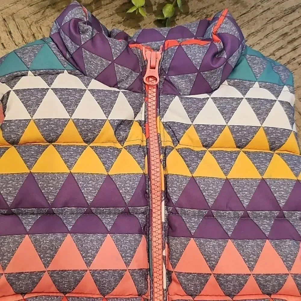 Colorful Geometric Puffer Vest Baby Gap Size 3